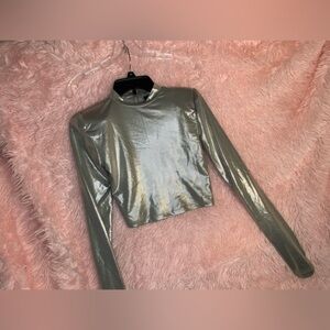 Sliver metallic shirt